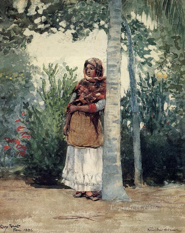 Under a Palm Tree Realism painter Winslow Homer Oil Paintings